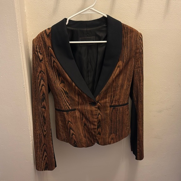 BCBGMaxAzria Jackets & Blazers - Unique Wood Pattern Blazer by BCBG Maxazria